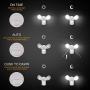JJC LED Security Lights ,Motion Sensor Flood Light Outdoor Fixture,2000LM 20W(120W Equiv.),IP65 Waterproof,5000K Daylight White DLC & ETL Listed Outdoor Lighting White