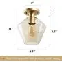 KSANA Gold Semi Flush Mount Ceiling Light for Bedroom, Bathroom, Kitchen, Closet, Dining Room, Hallway, Foyer (8 1/2'' Top-Shaped with Smoky Glass Shade)