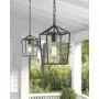 Emliviar Modern Outdoor Pendant Light, 1-Light Outdoor Hanging Lantern Light in Balck Finish with Clear Glass, 20065H BK Emliviar Modern Outdoor Pendant Light, 1-Light Outdoor Hanging Lantern Light in Balck Finish with Clear Glass, 20065H BK