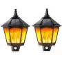 Solar Lights Outdoor Decorative, 2 in 1 Sconce Decorative Flickering Flame Wall Lights Dusk to Dawn, 87 LEDs Motion Sensor Outdoor Waterproof for Party, Garden, Patio, Garage, Back/Front Door (2 Pack)
