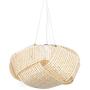 Handmade Bamboo Wicker Chandelier, E27 Retro Ceiling Hanging Pendants Light Fixture for Dining Room/Restaurant/Hotel/Teahouse