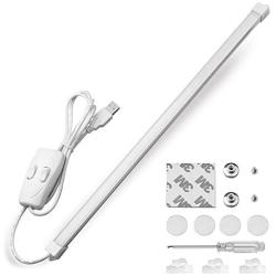 Qooltek Portable USB 60LED 7W Reading Strips Craft Light Eye-care LED Desk Reading Lamp with Cool and Warm White Color Light Great for Craft Table, Pianos, Reading, Work Tables,DJs, Music Stands