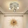 DLLT Industrial Directional Track Light Led, Indoor Round Ceiling Spot Lighting 3-Light for Living Room, Dining Room, Offices, Bedroom, Picture Wall, Kitchen, Warm Light, Gu10 Bulbs Included