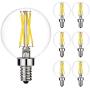 LiteHistory Dimmable e12 led Bulb g16.5 led Light Bulbs g16 Candelabra Bulbs 4W=40W Edison Bulb Daylight 5000K 400lm ac120v g50 Globe Light Bulbs for Chandelier,Vanity,Ceiling Fan Light Bulbs 6Pack