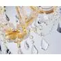 Saint Mossi Crystal Maria Therese Gold Chandelier Lighting 4 Lights H17” W18''