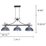 Capulina Tiffany Pool Table Lights 3-Light Stained Glass Chandelier Hanging Light Dragonfly Dining Table Lights Vintage Style Chandelier Dining Room Light