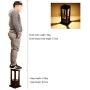 XAJGW Outdoor Post Light Fixture, LED Column Head Lamp IP55 Waterproof Outdoor Column Lamp Modern Minimalist Post Lamp Lawn Garden Landscape Lamp Garden Villa Outdoor Chinese Floor Lamp Pillar Lantern