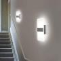 Lightess Modern Wall Sconce 12W Up Down Wall Lights Acrylic LED Wall Lamp for Hallway Bedroom Corridor, Cool White, HS521-1