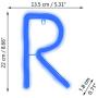 Light Up Letters for Wall Decor, Neon Art Light Letters of The Alphabet Marry Me Decorations for Bedroom, Living Room, Wedding Party-blue Letter R