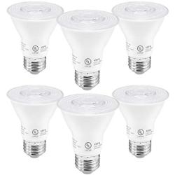 PAR20 LED Bulbs, Dimmable Light Bulb UL Listed, 7 Watt(60W Equivalent) Spotlight, E26 Base, 2700K Warm White Flood Light Bulbs for Living Room Kitchen Pantry Hotels Showroom, Indoor/Outdoor (6 Pack)