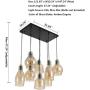 Linear Chandelier Centerpiece For Dining Rooms And Kitchen Areas | 24'' Long Light Fixture Provides Ample Lighting | Round Indoor Hanging Lamp Set Descends From Ceilings To Create Modern Farmhouse Feel