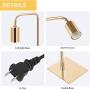 HAITRAL Modern Table Lamps - Bedside Desk Lamps for Bedroom, Living Room, Office, Gold (Witouth Bulb)