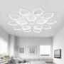 LED Ceiling Light Chandelier Flower Metal Acrylic Ceiling Lamp Fixture for Dining Room Bedroom Cafe Bar Corridor Hallway Entryway Passway Decoration (Not Dimmable - White)