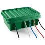 SOCKiTBOX – The Original Weatherproof Connection Box – Indoor & Outdoor Electrical Power Cord Enclosure for Timers, Extension Cables, Reels, Transformers, Power Strips, Lights & Tools – Large – Green