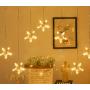 PEIDUO 9 Stars Curtain String Lights Plug Powered with Warm White Light Star Decoration for Indoor, Outdoor, Ramadan ,Christmas, Wedding, Party, Home Decorations