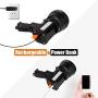 Super Bright Spotlight, 6000 High Lumens Rechargeable Spot Lights Handheld Flashlight Boat Light with 9600mAh Battery Tripod and USB Output, IPX4 Waterproof