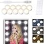Vanity Lights for Mirror, Tomshine Hollywood Style Vanity Mirror Lights Kits with 3 Color Modes 10 Dimmable Bulbs for Dressing Room Bath Room