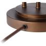 Marlowe Modern Table Lamp Metal Woven Bronze Burlap Drum Shade for Living Room Family Bedroom Bedside Nightstand - Franklin Iron Works