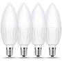 Briignite E12 LED Candelabra Bulb, 880LM, 80W Incandescent Bulb Equivalent, Chandelier Light Bulb Soft White 3000K, E12 Candelabra Base, Non-Dimmable Bulb for Living Room, Dining Room, 4 Pack