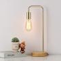 Industrial Desk Lamp, Gold Vintage Nightstand Table Lamp Bedside Table Lamp for Reading Stylish Desk Lamp for Living Room, Bedroom, Office