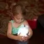 LumiPets LED Bunny Battery-Operated/USB-Powered Silicone Night Light For Kids with 9 Tap-To-Activate Colors