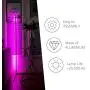 BRÜUN Corner Floor Lamp Led | Nordic Decoration Standing Floor Lamps for Living Room Night Light Dimming Standing Lamp Bedroom Decor Modern Floor Light Remote Control Black Minimal Design (RGB)