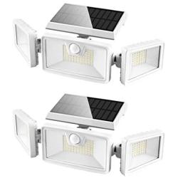 Otdair 132 LED Solar Lights Outdoor, Solar Security Motion Sensor Lights IP 65 Waterproof Flood Lights Rotatable Wall Lights for Garden Garage Pathway Patio Yard Porch 2 Pack