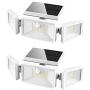Otdair 132 LED Solar Lights Outdoor, Solar Security Motion Sensor Lights IP 65 Waterproof Flood Lights Rotatable Wall Lights for Garden Garage Pathway Patio Yard Porch 2 Pack