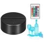 EEEKit 3D Night LED Light Lamp Base + 1 Wine Bottle Acrylic+ Remote Control + USB Cable Adjustable 16 Colors Decorative Lights for Birthday Gift Bedroom Child Room Valentine Living Room Bar
