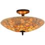 Tiffany Ceiling Lights, Artzone Handcrafted Tiffany Ceiling Light Fixture, Ceiling Flush Mount Light for Foyer, Living Room, Dining Room, Bedroom, Bathroom - 16'' Natural Stone Lampshade