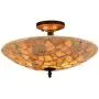 Tiffany Ceiling Lights, Artzone Handcrafted Tiffany Ceiling Light Fixture, Ceiling Flush Mount Light for Foyer, Living Room, Dining Room, Bedroom, Bathroom - 16'' Natural Stone Lampshade