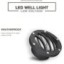 Malibu LED Low Voltage Landscape Lighting Well Light Outdoor Deck Light 4 Pack for Yard Garden Patio in-Ground Light 8401-3500-04