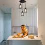 YYJLX Industrial 3-Lights Pendant Lighting Metal Kitchen Island Hanging for Dining Room