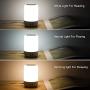 Table Lamp Touch Night Light - 4 Quickly Charge USB Port Bedside Lamps with Dimming Warm White Light 13 Colors RGB Table Lamp for Bedroom Living Room Office Hallways (White)