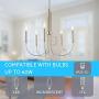 Kira Home Helene 22'' 5-Light Modern Chandelier, Adjustable Hanging Height, Brushed Nickel Finish