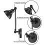 YeLEEiNO Swing Arm Wall Lamp Bedroom Wall Lamps Industrial Black Plug in Cord with On Off Switch for Living Room Bedroom Dining Room Kitchen (1 Light)