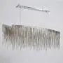 Moooni Post-Modern Rectangle Aluminum Tassel Linear Chandelier Rectangular Pendant Light Fixture for Dining Room Kitchen Island Over Table L40''