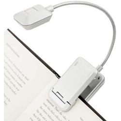 WITHit Quad Clip On Book Light – LED Reading Light with Clip for Books and eBooks, Dimmable Brightness, Portable & Lightweight Bookmark Light for Adults, Batteries Included