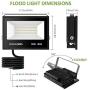 Novostella 30W LED Flood Light Indoor Outdoor Security Led Lights House 2 Pack 5000K Daylight White, IP66 Waterproof, 3000lm Floodlight Outside Lighting for Garden Yard Garages Park