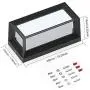 Sytmhoe Outdoor Wall-Porch-Light, Modern Wall Sconce,20W-Led Matte Black Exterior Wall Fixtures,Mounted Wall Patio Lamps,3-Color-Changeable for Garage Walkway Backyard Garden