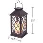 Homeimpro Solar Lantern Hanging Garden Outdoor Lights Flickering Flameless Candle Waterproof LED Lamp for Table Patio Lawn (Bronze)