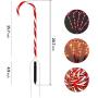 Candy Christmas Lights, Candy Cane Lights Outdoor Pathway, Pathway Markers, Christmas LED Yard Lawn Pathway Markers, Christmas Indoor and Outdoor Decoration Lights UL588 Certified,18ft Length (Orange)