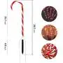 Candy Christmas Lights, Candy Cane Lights Outdoor Pathway, Pathway Markers, Christmas LED Yard Lawn Pathway Markers, Christmas Indoor and Outdoor Decoration Lights UL588 Certified,18ft Length (Orange)