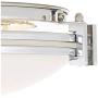 Deco Modern Ceiling Light Flush Mount Fixture Chrome 12 3/4'' Wide White Glass Bowl for Bedroom Kitchen Living Room Hallway Bathroom - Possini Euro Design