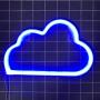 Cloud Neon Sign Decorative LED Night Light Art Wall Decor for Bedroom Birthday Party Powered by Battery/USB (Blue)