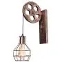 Rustic Pulley Wall Sconces Iron Industrial Single Head Wall Light Fixtures Vintage Indoor Metal Mid Century Lamp for Kitchen Restaurant Dining Room Farmhouse