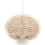 Rattan Pendant Light, Bamboo Shades Creative Bird Nest Wooden Hanging Ceiling Lamp Pendant Light Cover, Chandelier Light for Kitchen Island, Dining Room,Bar, Coffee Shop, Hallway (with no Bulb) (40CM)