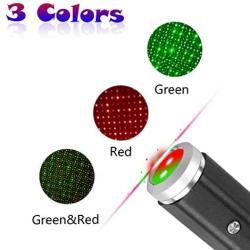 USB Star Projection Night Light, 3 Colors,7 Lighting Modes, Aevdor Car Ceiling Interior Light, Portable Romantic USB Night Light Decorations for Bedroom Car Party Ceiling -Plug and Play (Green&Red)