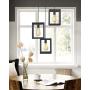 Emliviar 3-Light Cluster Pendant Lights, Industrial Kitchen Island Lighting Fixture, Black Finish, 20061D-3 BK