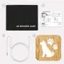 Creative 3D Dog Wooden Lamp, LED Table Light USB Power Cartoon Nightlight Desk lamp Home Bedroom Decor Lamp, Gift for Kids Adult Girls Boys Bedroom Living Room Nightstand